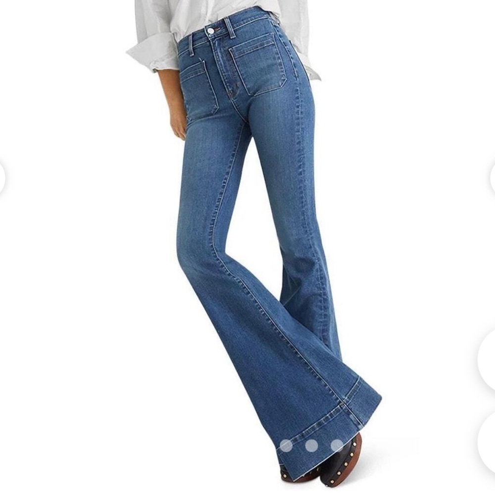 Veronica Beard Sheridan Exaggerated Flare High Rise Jeans
